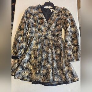 Black and Gold Starburst Dress